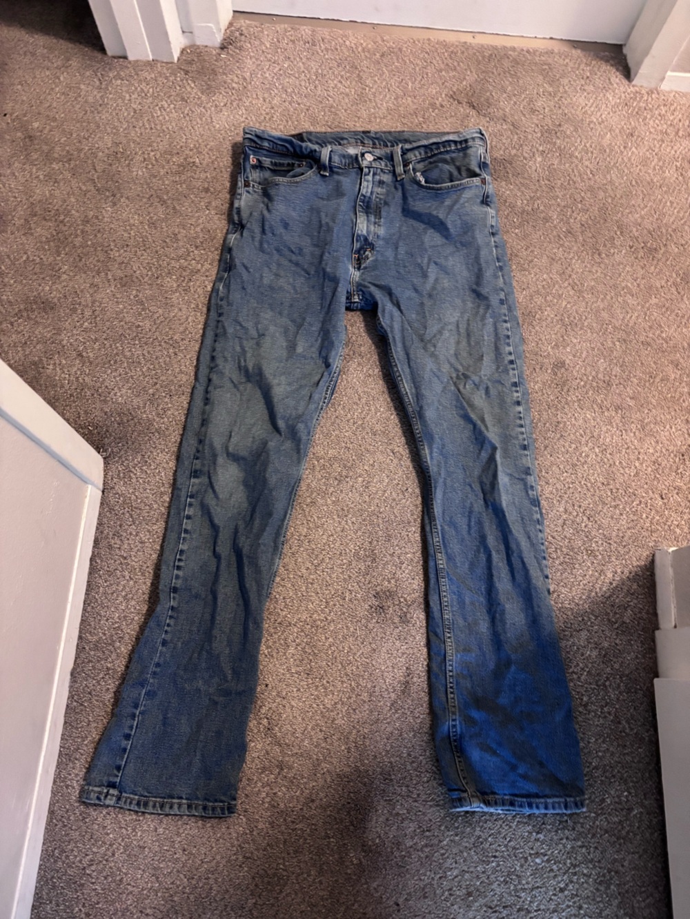 Levi's Men's Faded Blue Straight-Leg Jeans